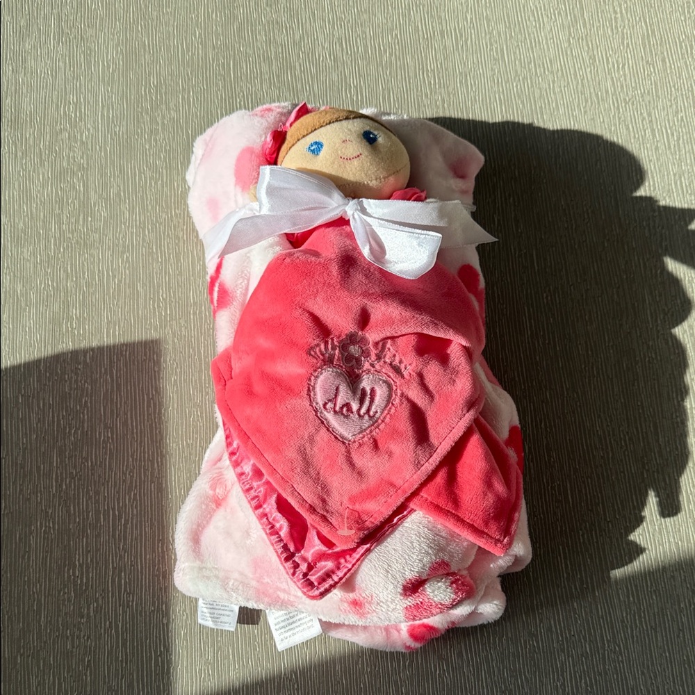 Baby Starters Pink and White Plush Blanket